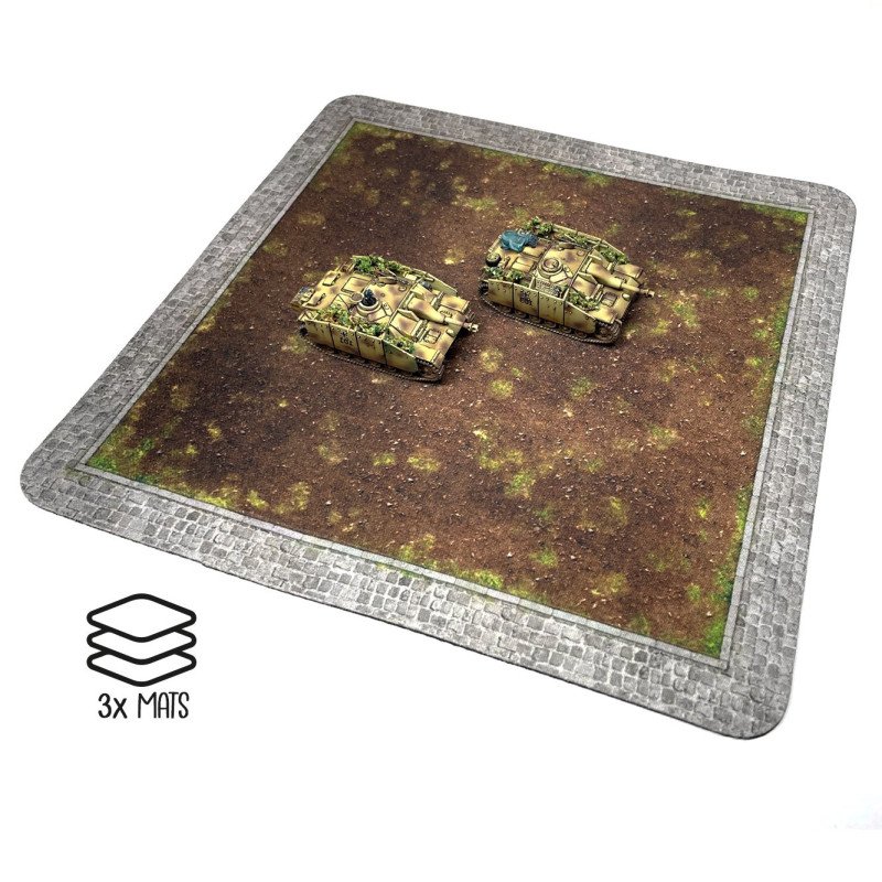 Town block with sidewalks XL (x3)