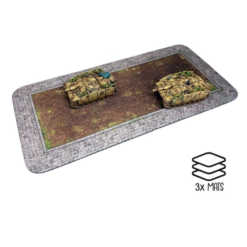 Town block with sidewalks M (x3)